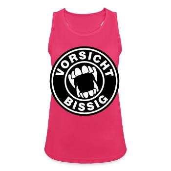 Vorsicht bissig - Débardeur respirant Femme - fuchsia - Devant - Zoe (177cm)