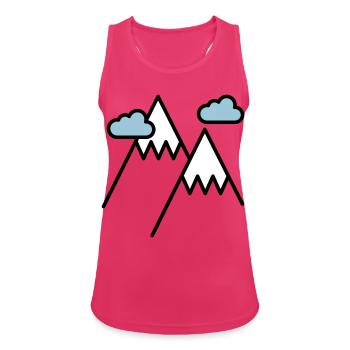 Der Berg ruft - Frauen Tank Top atmungsaktiv - Fuchsia - Vorne - Zoe (177cm)