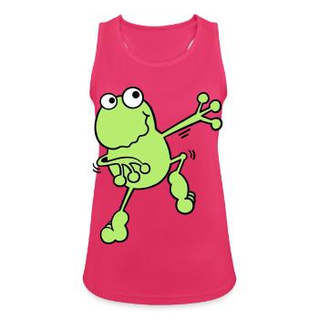 Dancing Frog - Women's Breathable Tank Top - fuchsia - Front - Zoe (177cm)