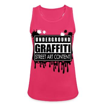 Underground graffitis flex - Débardeur respirant Femme - fuchsia - Devant - Zoe (177cm)