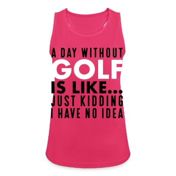 Golf - Frauen Tank Top atmungsaktiv - Fuchsia - Vorne - Zoe (177cm)