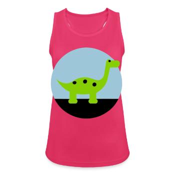 Dino - Frauen Tank Top atmungsaktiv - Fuchsia - Vorne - Zoe (177cm)