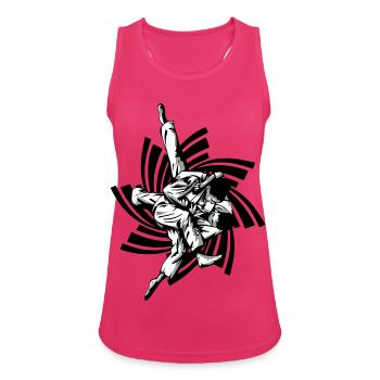 prise de judo - Débardeur respirant Femme - fuchsia - Devant - Zoe (177cm)