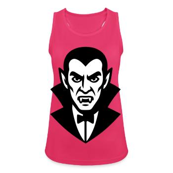 Vampir Porträt Illustration - Frauen Tank Top atmungsaktiv - Fuchsia - Vorne - Zoe (177cm)