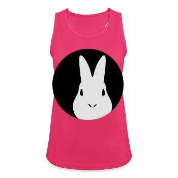 Kaninchen | Hase | Rabbit - Débardeur respirant Femme - fuchsia - Devant - Zoe (177cm)