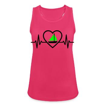Heart Sailing – Passion Boat - Women's Breathable Tank Top - fuchsia - Front - Zoe (177cm)