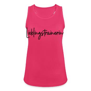 Lieblingstrainerin Trainerin - Frauen Tank Top atmungsaktiv - Fuchsia - Vorne - Zoe (177cm)