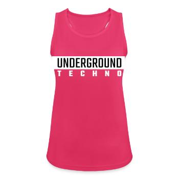 Underground Techno - Women's Breathable Tank Top - fuchsia - Front - Zoe (177cm)