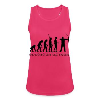 evolution_bogenschiessen_b - Débardeur respirant Femme - fuchsia - Devant - Zoe (177cm)