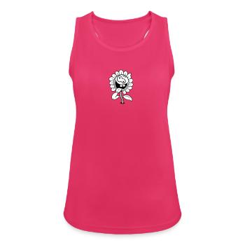 crazy flower - Débardeur respirant Femme - fuchsia - Devant - Zoe (177cm)