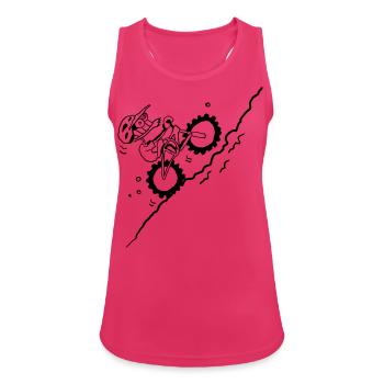 MOUNTAINBIKE! - Frauen Tank Top atmungsaktiv - Fuchsia - Vorne - Zoe (177cm)