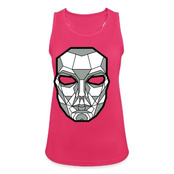 Geometrische Skelettmaske - Frauen Tank Top atmungsaktiv - Fuchsia - Vorne - Zoe (177cm)