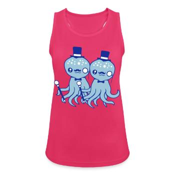 2 Lunettes Monocle Octopus Sir Hat 2 Rich Friends - Débardeur respirant Femme - fuchsia - Devant - Zoe (177cm)