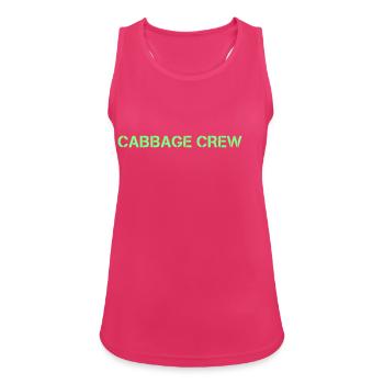 Cabbage Crew Lettrage Vegan - Débardeur respirant Femme - fuchsia - Devant - Zoe (177cm)