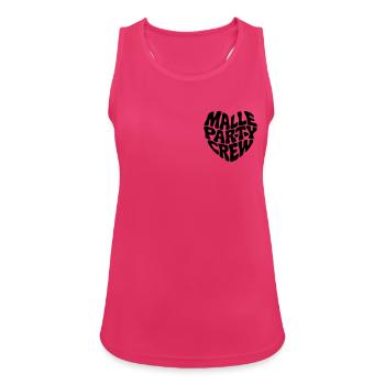 Malle Party Crew - Frauen Tank Top atmungsaktiv - Fuchsia - Vorne - Zoe (177cm)