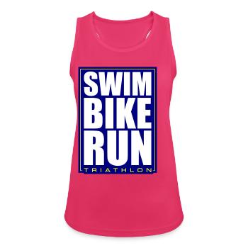 Triathlon Swimming Running Cycling - Women's Breathable Tank Top - fuchsia - Front - Zoe (177cm)