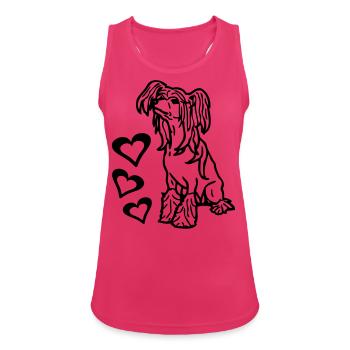 chinesecrestedhairless03 - Débardeur respirant Femme - fuchsia - Devant - Zoe (177cm)