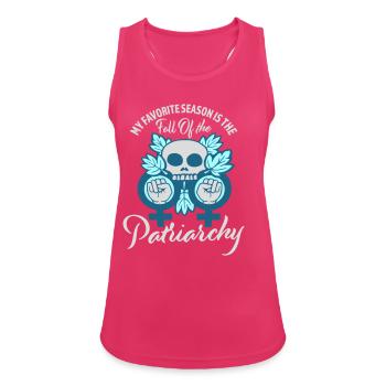 My Favorite Season Is The Fall Of The Patriarchy - Women's Breathable Tank Top - fuchsia - Front - Zoe (177cm)