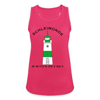 Leuchtturm Schleimünde - Maritim Nordsee Ostsee - Frauen Tank Top atmungsaktiv - Fuchsia - Vorne - Zoe (177cm)