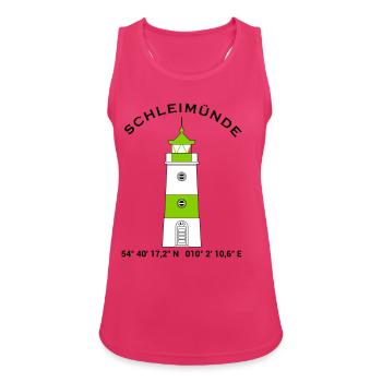 Leuchtturm Schleimünde - Maritim Nordsee Ostsee - Frauen Tank Top atmungsaktiv - Fuchsia - Vorne - Zoe (177cm)