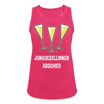 Junggesellinnenabschied Sektgläser Trichter Zu 3C - Frauen Tank Top atmungsaktiv - Fuchsia - Vorne - Zoe (177cm)