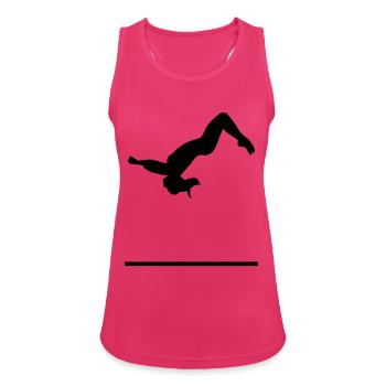 Turnerin, Turnen, Salto 2 - Frauen Tank Top atmungsaktiv - Fuchsia - Vorne - Zoe (177cm)