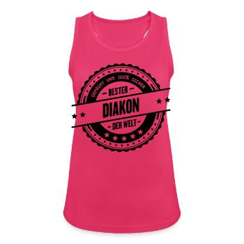 Bester Diakon - Frauen Tank Top atmungsaktiv - Fuchsia - Vorne - Zoe (177cm)