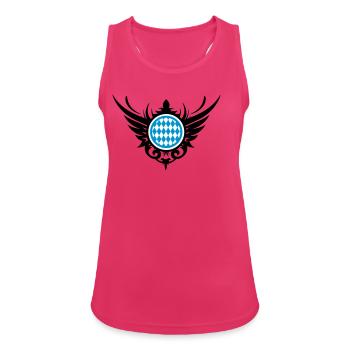 Bayern Wappen Blau Weiß mit Flügel - Frauen Tank Top atmungsaktiv - Fuchsia - Vorne - Zoe (177cm)