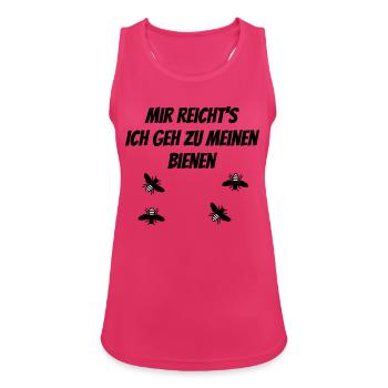 MIR REICHT´S ICH GEH ZU MEINEN BIENEN - Frauen Tank Top atmungsaktiv - Fuchsia - Vorne - Zoe (177cm)
