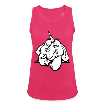 Unicorn, elephant, bad-tempered, angry, sad - Women's Breathable Tank Top - fuchsia - Front - Zoe (177cm)