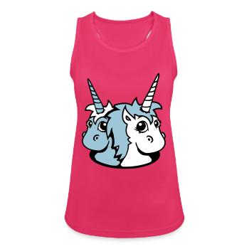 2 Unicorn Girl Team Cute Bottom Hole Friends - Women's Breathable Tank Top - fuchsia - Front - Zoe (177cm)