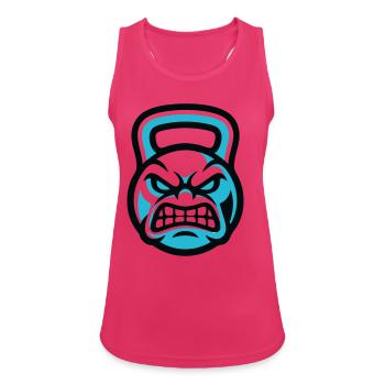 Graphique du Diable avec kettlebell - Débardeur respirant Femme - fuchsia - Devant - Zoe (177cm)