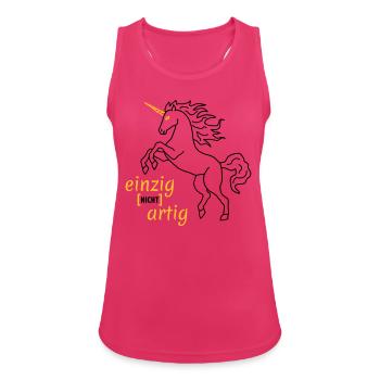 Einhorn einzigartig Flock - Frauen Tank Top atmungsaktiv - Fuchsia - Vorne - Zoe (177cm)