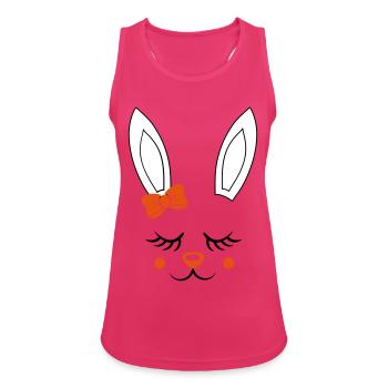 Bunny Face Easter Gift Cute Bunny Bunny Bunny - Women's Breathable Tank Top - fuchsia - Front - Zoe (177cm)