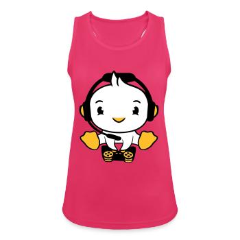 Duck Gamer Gaming Controller Headset Console Game - Women's Breathable Tank Top - fuchsia - Front - Zoe (177cm)