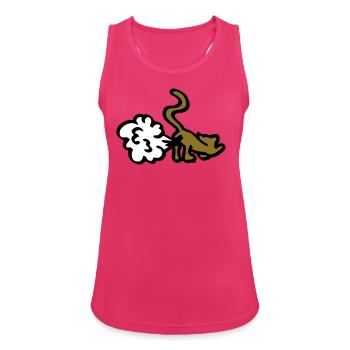 Chat chiot / chat pet / idée cadeau drôle - Débardeur respirant Femme - fuchsia - Devant - Zoe (177cm)