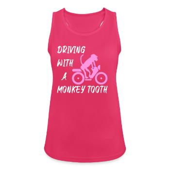 Driving with a monkey tooth - Affenzahn - Women's Breathable Tank Top - fuchsia - Front - Zoe (177cm)