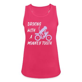 Driving with a monkey tooth - Affenzahn - Women's Breathable Tank Top - fuchsia - Front - Zoe (177cm)