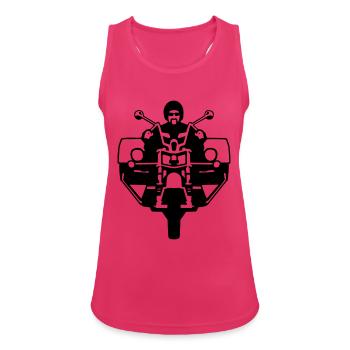 tricycle trike biker rider a motorcycle 3 - Débardeur respirant Femme - fuchsia - Devant - Zoe (177cm)
