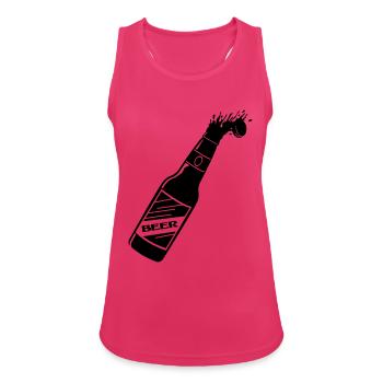 Beer bottle - Frauen Tank Top atmungsaktiv - Fuchsia - Vorne - Zoe (177cm)