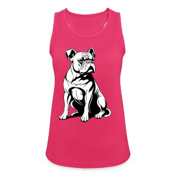 Bouledogue - Débardeur respirant Femme - fuchsia - Devant - Zoe (177cm)