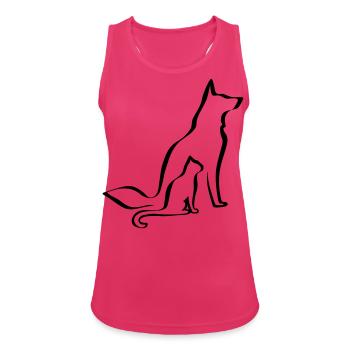 Dog & Cat - Frauen Tank Top atmungsaktiv - Fuchsia - Vorne - Zoe (177cm)