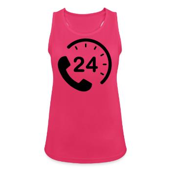 24/7 h Service - Women's Breathable Tank Top - fuchsia - Front - Zoe (177cm)
