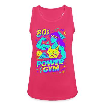 80s Power Gym / Strong Woman - Women's Breathable Tank Top - fuchsia - Front - Zoe (177cm)