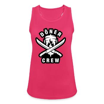 Döner Crew - Frauen Tank Top atmungsaktiv - Fuchsia - Vorne - Zoe (177cm)