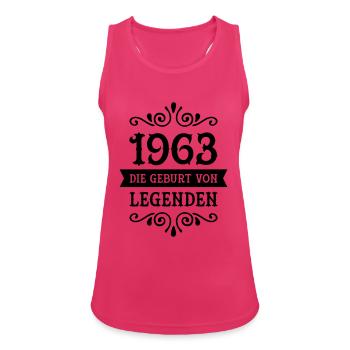 1963 - Die Geburt Von Legenden - Frauen Tank Top atmungsaktiv - Fuchsia - Vorne - Zoe (177cm)