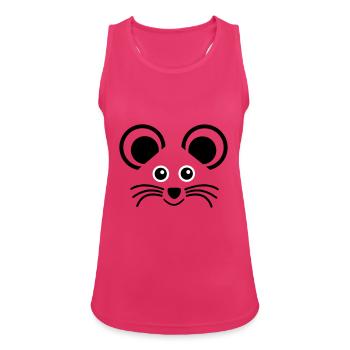 ★ Design colors changeable ★ Face of a mouse - Women's Breathable Tank Top - fuchsia - Front - Zoe (177cm)