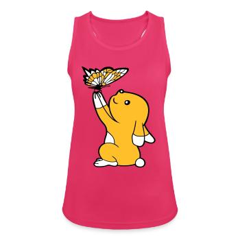 Bunny Butterfly Friends Holding Pretty Beautiful Cute - Women's Breathable Tank Top - fuchsia - Front - Zoe (177cm)