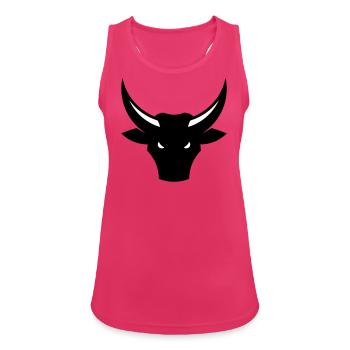 Taureau / Taureau / Bœuf / Tête de taureau (2C) - Débardeur respirant Femme - fuchsia - Devant - Zoe (177cm)