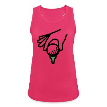 Golf Ball Tee Tee Golf Golf Club Golfer - Women's Breathable Tank Top - fuchsia - Front - Zoe (177cm)
